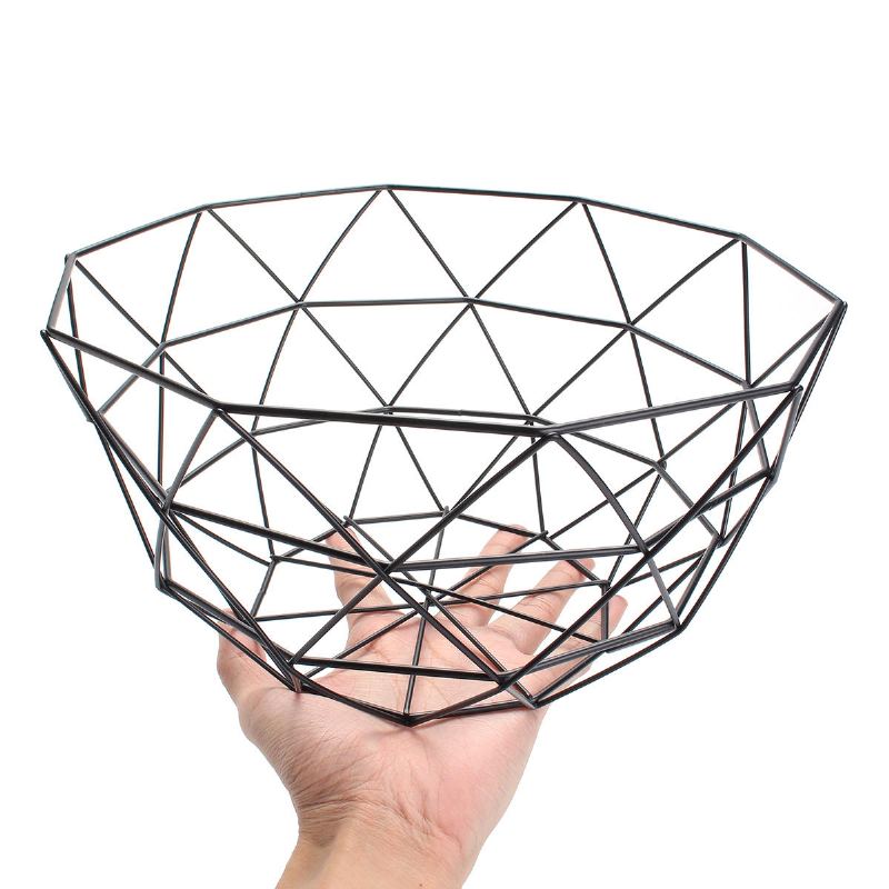Dekorace Z Geometrického Kovového Drátu Úložný Stojan Na Výstavní Košík Na Mísu S Ovocem
