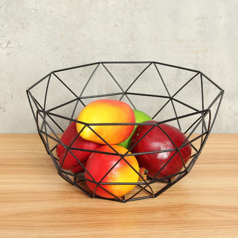 Dekorace Z Geometrického Kovového Drátu Úložný Stojan Na Výstavní Košík Na Mísu S Ovocem