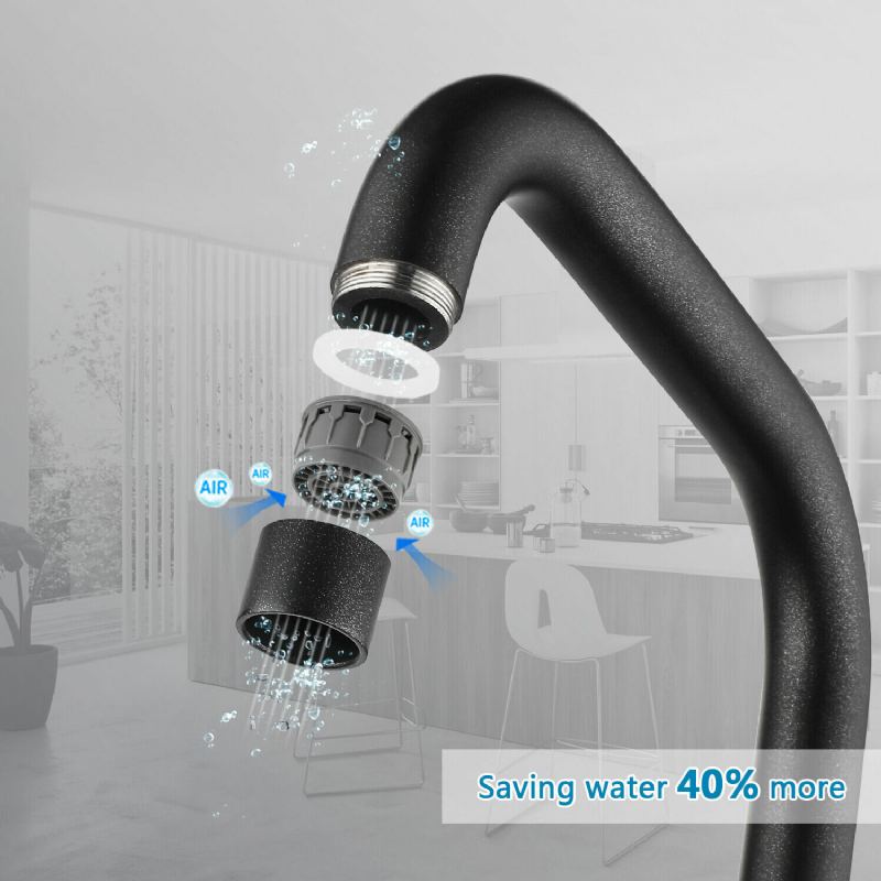 Moderní Kuchyňský Dřez Se 2 Hadicemi Otočný O 360° Na Teplou A Studenou Vodu