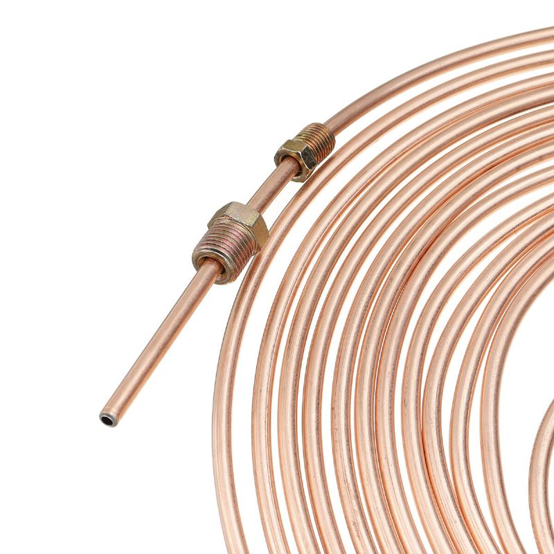Univerzální Sada 25ft Měděnoniklového Brzdového Potrubí Vnější Průměr 3/16" S 15 Ks Matic