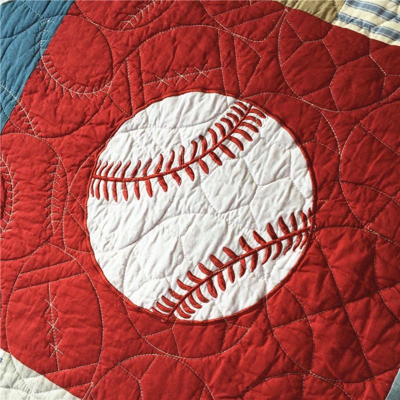 100% Bavlna Kostkovaná Pruhovaná Přikrývka Fotbalová Dětská Sada Přehozů Pro Chlapce Dívčí Přehozy Baseballové Dětské Povlečení Vel.
