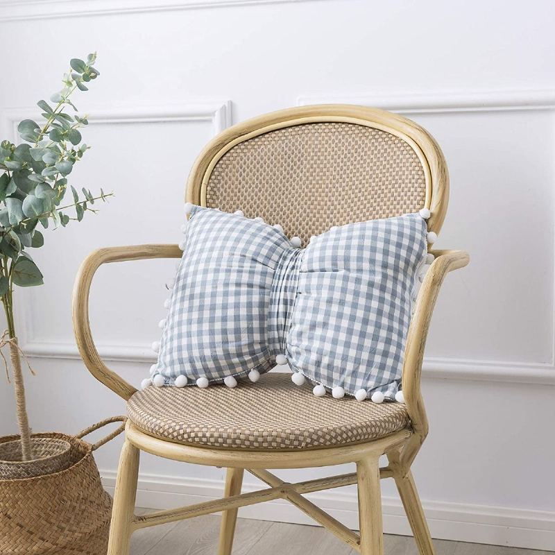 100% Bavlna Polštář Pod Kolena Pom Pom Polštáře Super Měkké Na Nohy Na S Vložkou Pro Postranní Spáče 15" X 18"