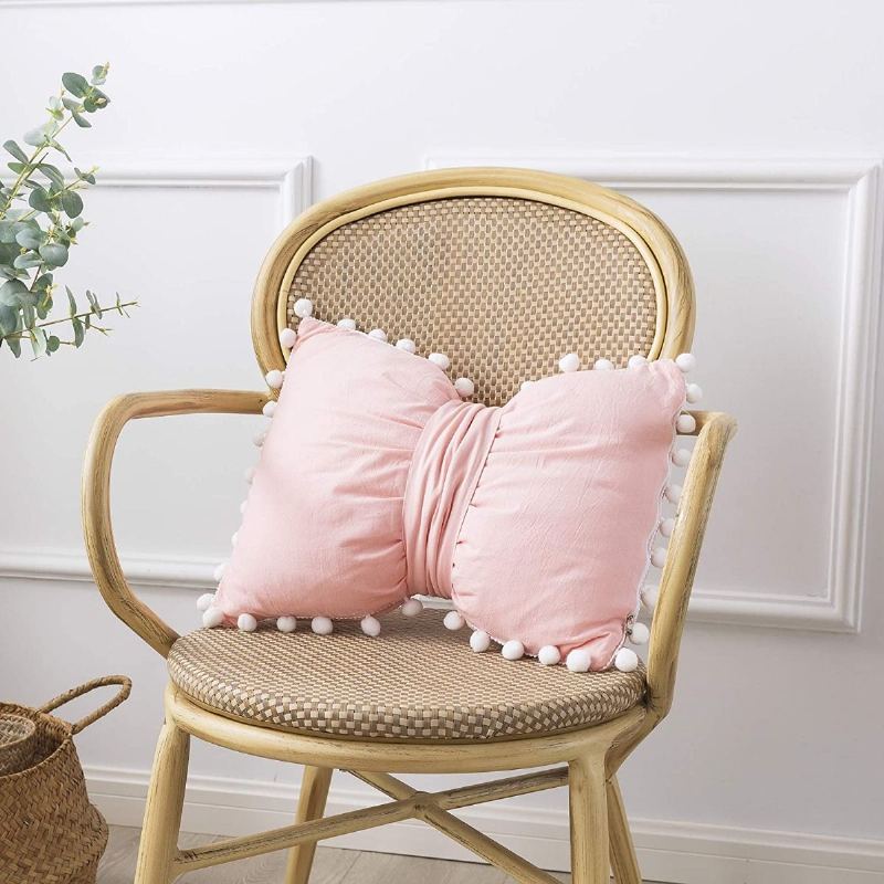 100% Bavlna Polštář Pod Kolena Pom Pom Polštáře Super Měkké Na Nohy Na S Vložkou Pro Postranní Spáče 15" X 18"