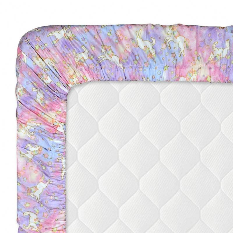 100% Bavlna Unicorn Rainbow Vypasované Prostěradlo Do Postýlky Standardní Velikosti A Matrace Do Pro Batolata