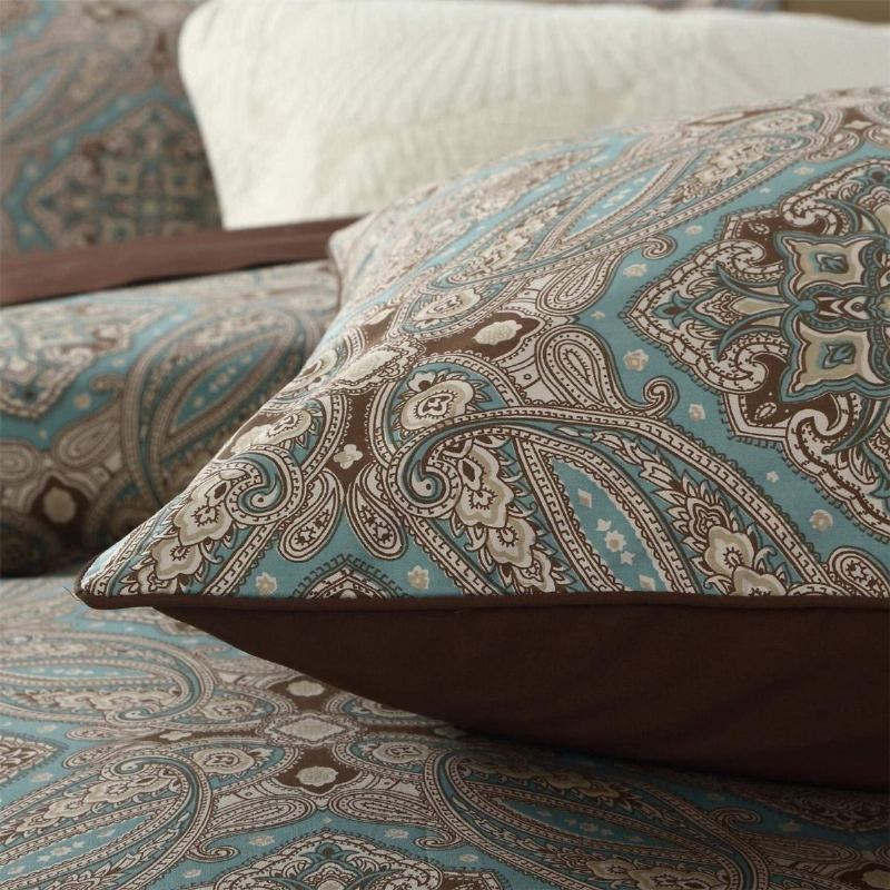 3dílná Sada Povlaků Na Přikrývku Se Vzorem Paisley Super Soft 100% Egyptská Bavlna Ložního Prádla S Počtem Nití 800 Se Zapínáním Na Knoflík