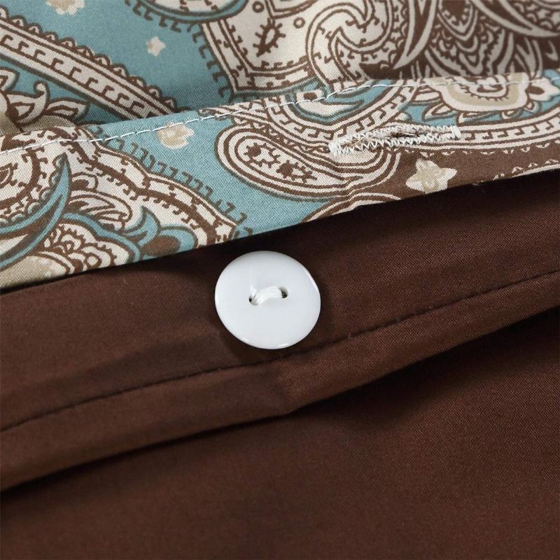 3dílná Sada Povlaků Na Přikrývku Se Vzorem Paisley Super Soft 100% Egyptská Bavlna Ložního Prádla S Počtem Nití 800 Se Zapínáním Na Knoflík