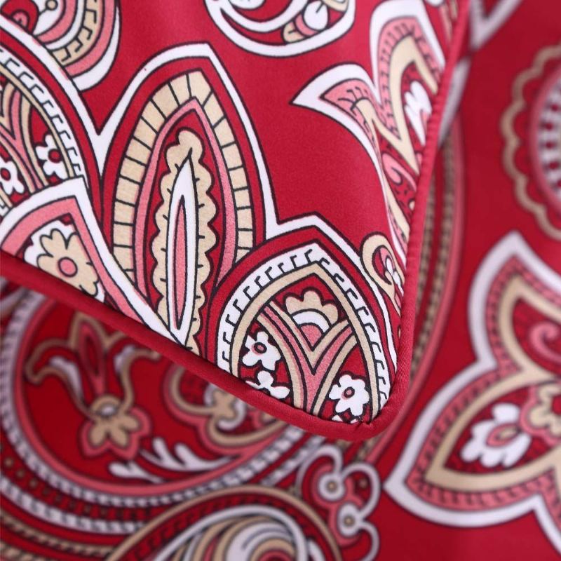 3ks Luxusní Souprava Povlečení Paisley Burgundsko Barva Bohemian Damask 800tc Sada Povlaků Na Přikrývky Ze 100% Egyptské Bavlny