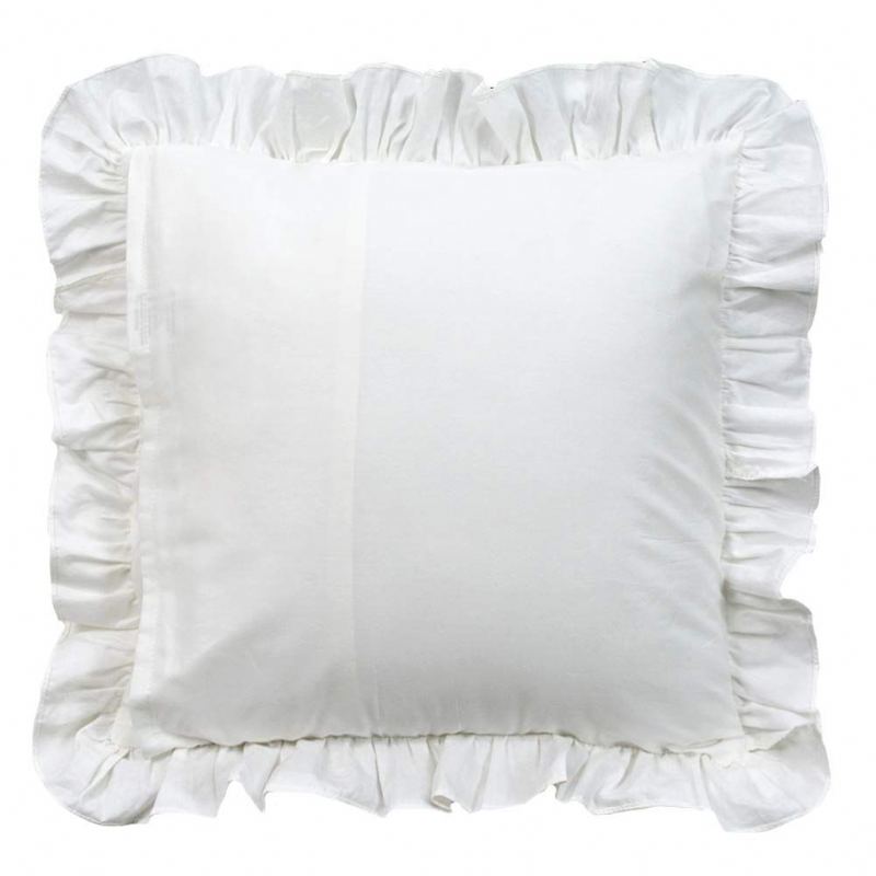 Bílý Polštář Shams 2 Packruffled Throw Povlak Na