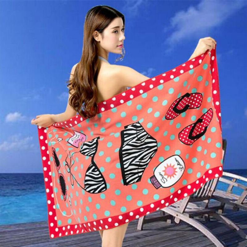 70 X 150 cm Barevný Kreslený Potisk Rychleschnoucí Plážové Ručníky Savá Osuška Z Mikrovlákna